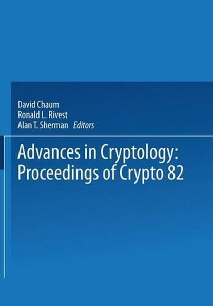Advances in Cryptology,  - Paperback - 9781475706048