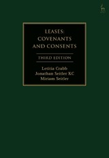 Leases - LL.B,  LL.M Letitia (University of Reading, UK) Crabb ; KC Jonathan (Wilberforce Chambers, UK) Seitler ; Miriam (Landmark Chambers, UK) Seitler - 9781509937240
