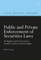 Public and Private Enforcement of Securities Laws - Professor Michael (University of New South Wales Legg - 9781509956784