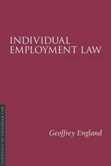 Individual Employment Law, 2/E - Geoffrey England - 9781552211557