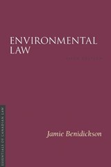 Environmental Law 5/E - Jamie Benidickson - 9781552215036