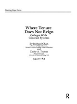 Where Tenure Does Not Reign - Cathy A Trower ; Richard Chait - 9781563770869