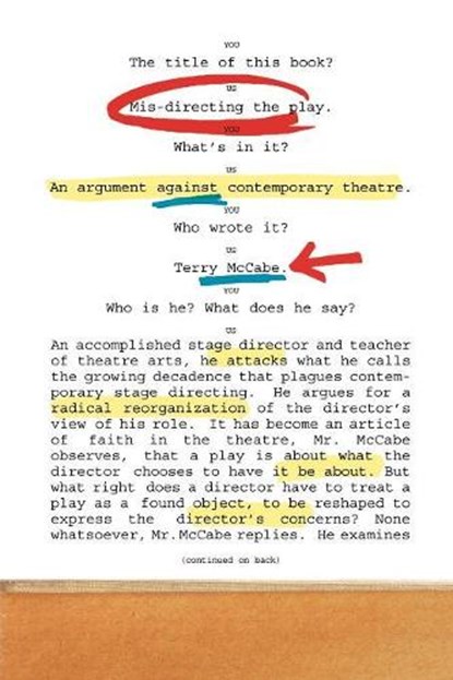 Mis-directing the Play, MCCABE,  Terry - Paperback - 9781566637992