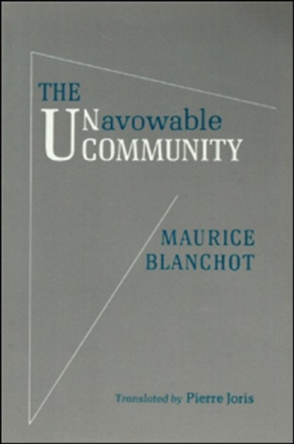 UNAVOWABLE COMMUNITY, Maurice Blanchot - Paperback - 9781581771046