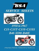 BSA C15-C15t-C15s-C15ss-B40-Ss90-B40e 'Service Sheets' 1958-1967 - CLYMER,  Floyd - 9781588502490