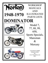 Norton 1949-1970 Dominator Workshop Manuals & Illustrated Parts Lists Model 7, 77, 88, 99, 650, Sports Specials, Manxman & Mercury - Floyd Clymer - 9781588502773