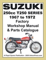Suzuki T250 Series 1967-1972 Factory Workshop Manual and Illustrated Parts Catalogue - Floyd Clymer - 9781588503268