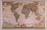 Wereldkaart politiek antiek National Geographique geplastificeerd met latjes 117 x 76 cm engelstalig - National Geographic - 9781597753340