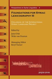 Foundations for Syriac Lexicography III