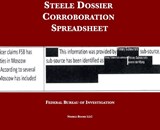 Steele Dossier Corroboration Spreadsheet - Federal Bureau of Investigation - 9781608881727