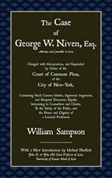 The Case of Geoge W. Niven  Esq. - SAMPSON,  William - 9781616190255