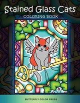 Stained Glass Cats Coloring Book - Butterfly Color Press - 9781636383774