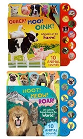 Farm and Wild Animal 10 button sound books: 2 BOOK PACK