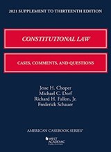 Constitutional Law - Jesse H. Choper ; Michael C. Dorf ; Richard H. Fallon Jr. ; Frederick Schauer - 9781647088880