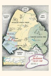 Vintage Journal Visitors Map of Tuolumne County
