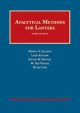Analytical Methods for Lawyers - Howell E. Jackson ; Louis Kaplow ; Steven Shavell ; W. Kip Viscusi ; David Cope - 9781683282365