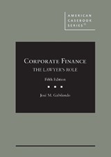 Corporate Finance, The Lawyer's Role - Jose M. Gabilondo - 9781685611484