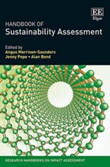 Handbook of Sustainability Assessment - Angus Morrison-Saunders ; Jenny Pope ; Alan Bond - 9781783471362