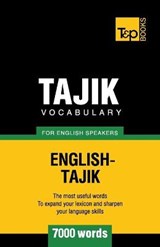 Tajik Vocabulary for English Speakers - 7000 Words - TARANOV,  Andrey - 9781784002268
