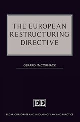 The European Restructuring Directive - Gerard McCormack - 9781789908800