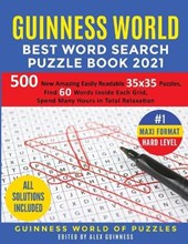 Guinness World Best Word Search Puzzle Book 2021 #1 Maxi Format Hard Level