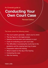 An Emerald Guide to Conducting Your Own Court Case - Helen Little - 9781802360585