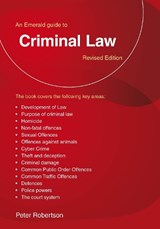 An Emerald Guide to Criminal Law - Peter Robinson - 9781802364682