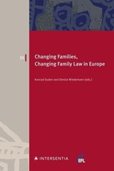Changing Families, Changing Family Law in Europe - Konrad Duden ; Denise Wiedemann - 9781839703805
