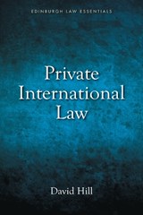 Private International Law Essentials - David Hill - 9781845862343