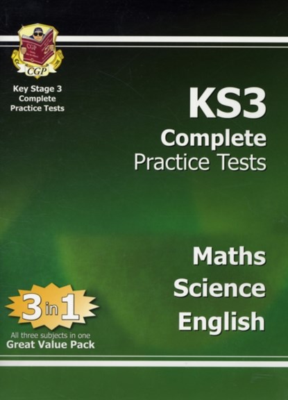 KS3 Complete Practice Tests - Maths, Science & English, CGP Books - Paperback - 9781847622563