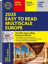 2025 Philip's Easy to Read Multiscale Road Atlas Europe - Philip's Maps - 9781849076609