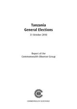 Tanzania General Elections, 31 October -  - 9781849290494