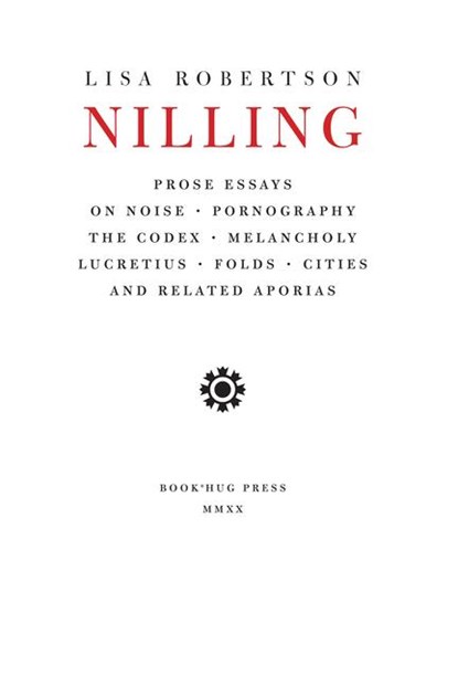 Nilling, Lisa Robertson - Paperback - 9781897388891