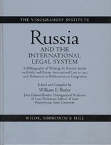 Russia and the International Legal System - William E Butler - 9781898029830