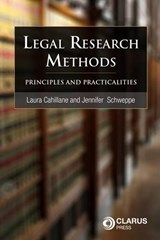 Legal Research Methods - Laura Cahillane ; Jennifer Schweppe - 9781905536764