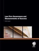 Law Firm Governance and Measurements of Success - Peter Blair - 9781907787355