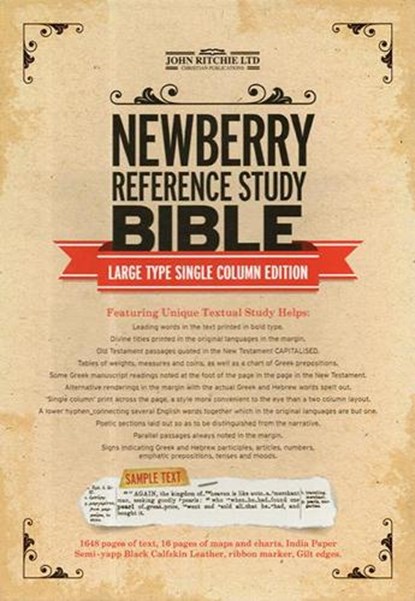 Holy Bible, NEWBERRY,  Thomas - Paperback - 9781909803220