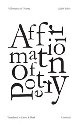 Affirmation of Poetry - Judith Balso - 9781937561178