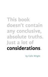Considerations - WRIGHT,  Colin - 9781938793806