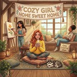 Cozy Girl Home Sweet Home - Cozy Coloring Vibes - 9781965964705