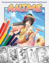 Anime Grayscale Coloring Book for Adults and Teens - Draconis Publishing - 9781989842737
