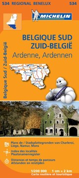 Michelin Wegenkaart 534 België Zuid, Ardennen - Michelin - 9782067183483