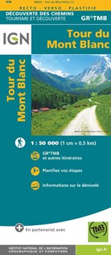 Tour du Mont Blanc TMB 1:50.000 IGN wandelkaart  -  - 9782758540946