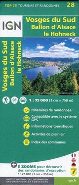 Vosges du Sud - Ballon d'Alsace - le Hohneck 1:75 000 -  - 9782758549741