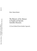 The Rhetoric of the Abstract in English and Spanish Scientific Discourse - Pedro Martin-Martin - 9783039106387