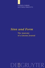 "Sinn und Form" - PARKER,  Stephen ; Philpotts, Matthew - 9783110217858