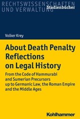 About Death Penalty. Reflections on Legal History - Volker Krey - 9783170367852