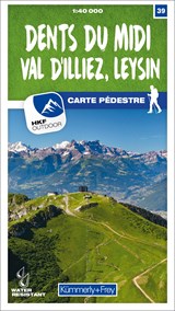 Dents du Midi, Val d'Illiez, Leysin 39 Wanderkarte 1:40 000 matt laminiert -  - 9783259023396