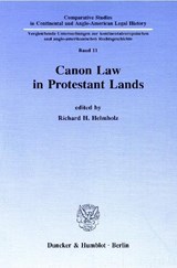 Canon Law in Protestant Lands -  - 9783428073931