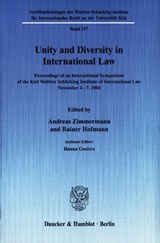 Unity and Diversity in International Law -  - 9783428120192